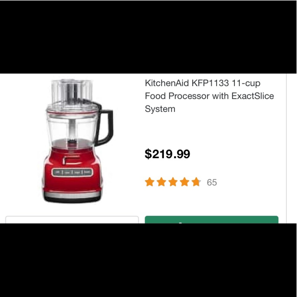 Kitchen aid food processor